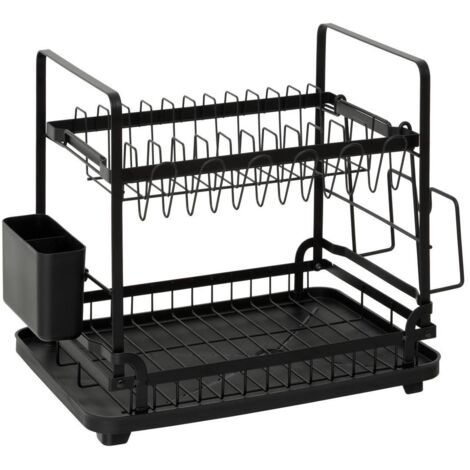 Abtropfgestell black edition schwarz 2 ebenen - 5five