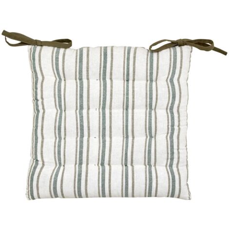 Stuhlgalette Groove 38x38cm grün gestreift - Atmosphera créateur d'intérieur