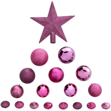 Tannenbaum-Set Colorama de Noël 18 Teile Cassis - Feeric lights & christmas