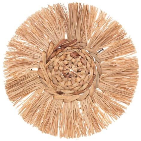 Set aus 3 Wanddekorationen - Bast D25 cm - Atmosphera créateur d'intérieur