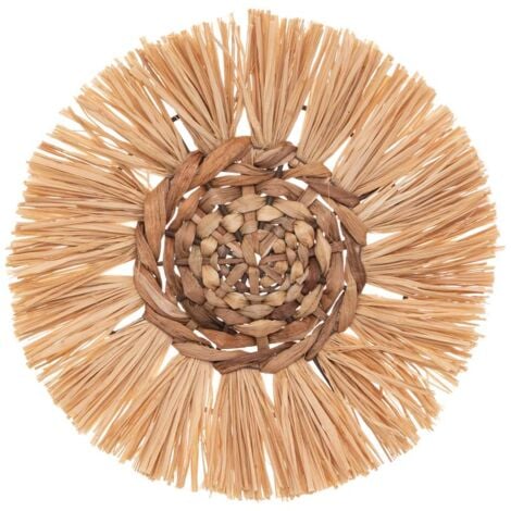 Set aus 3 Wanddekorationen - Bast D25 cm - Atmosphera créateur d'intérieur