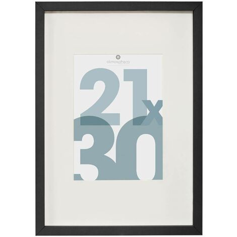 Fotorahmen Manu - Holz und Glas - schwarz - 21x30 cm