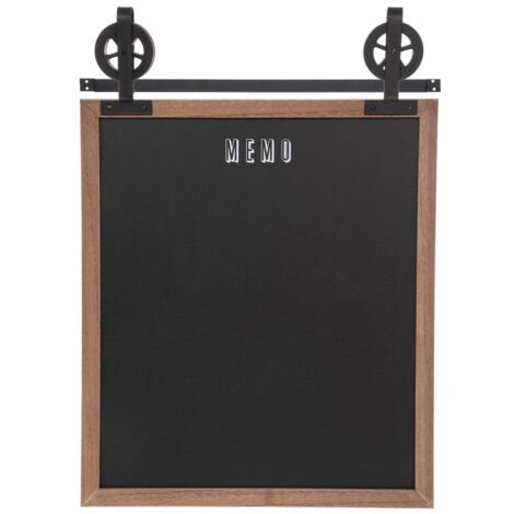 Schiefer Memo Pouli - Holz und Metall - schwarz - 55x68 cm - Atmosphera créateur d'intérieur
