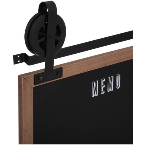 Schiefer Memo Pouli - Holz und Metall - schwarz - 55x68 cm - Atmosphera créateur d'intérieur