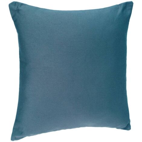 Kissen mit abnehmbarem Bezug aus Baumwolle - Entenblau - 38x38 cm