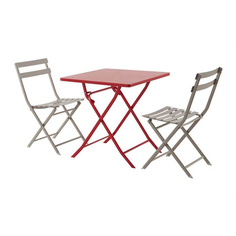 Hespéride Greensboro Gartentisch - Klappbar, Quadratisch 70x70 Cm, Höhe 70 Cm, In Ocker