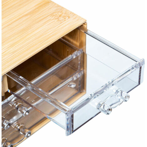 5five Schmuckkästchen Transparent | 4 Schubladen, 23,8x15,3cm, Aus Polystyrol