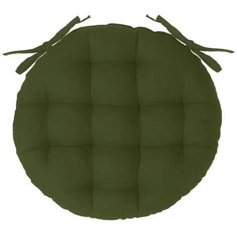 Sitzauflage aus Baumwolle - khakigrün - D38 cm