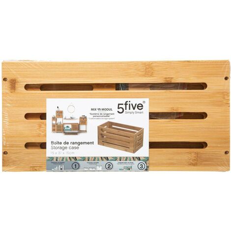 5five Mix N Modul Mensola 2 Ripiani Effetto Legno Naturale - 34,5x32x67,5 Cm - 3