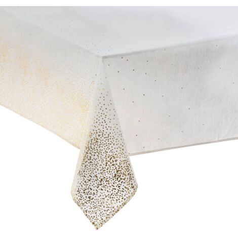 Tischdecke mit Leopardenmuster 140x360cm weiß und gold - Atmosphera créateur d'intérieur