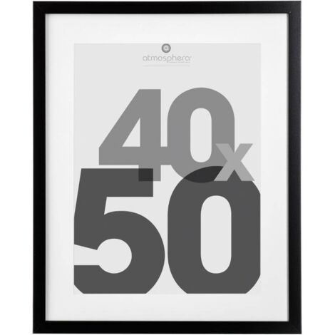 Fotorahmen Eva - Holz und Glas - schwarz - 40x50 cm
