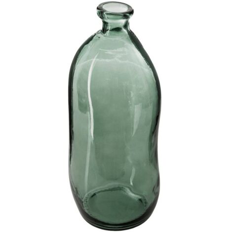 Vase Dame Jeanne - recyceltes Glas - khakigrün H 51 cm