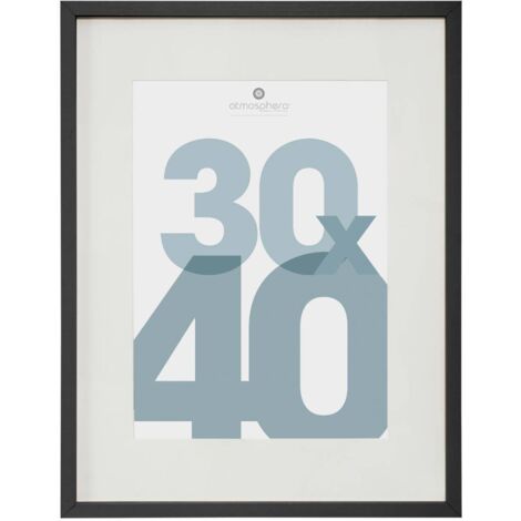Fotorahmen Manu - Holz und Glas - schwarz - 30x40 cm