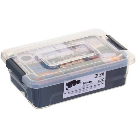 Organizer für kleine Sachen, Werkzeugkiste, SAMBA, 1,5L, Kunststoff - 5five Simply Smart