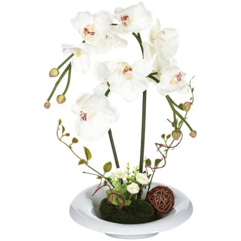 Arrangement aus künstlichen Orchideen - Keramikvase - H46 cm