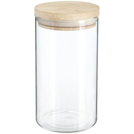 Lebensmittelbehälter mit Bambusdeckel, luftdicht, 1 L