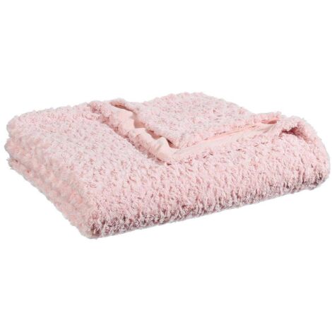Plaid Bouclette Kunstpelz - rosa 180 × 230 cm