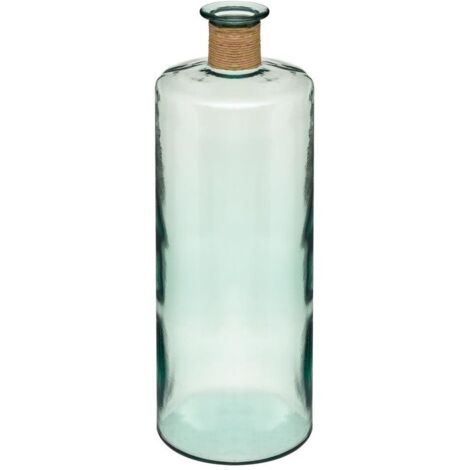 Vase aus recyceltem Glas, Höhe 75 cm, Blau  - Atmosphera