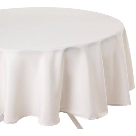 Fleckabweisende Tischdecke elfenbein - D180 cm