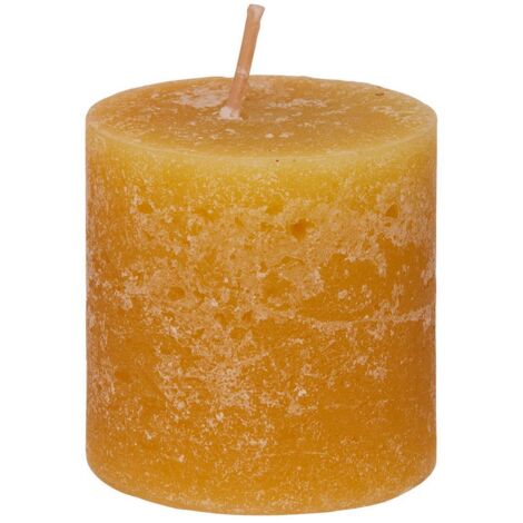 Rustikale Kerze - gelb - 60g