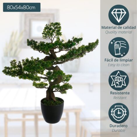 Knstlicher Bonsai-Baum, 80 cm, japanischer Stil, grn