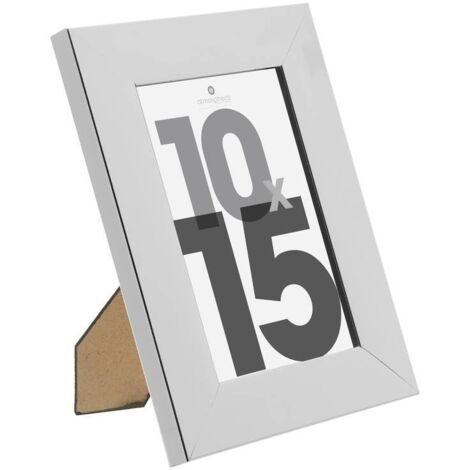 Fotorahmen Lise - Holz und Glas - silber - 10x15 cm