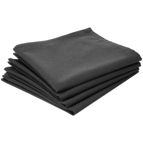 4er-Set Servietten aus Baumwolle - dunkelgrau - 40x40 cm