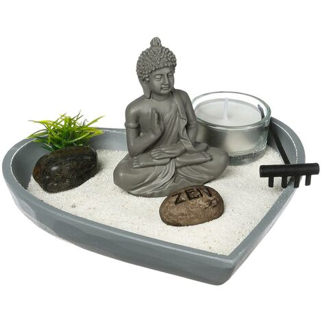 ZenGarten Rmya aus Holz 16x16cm Grau