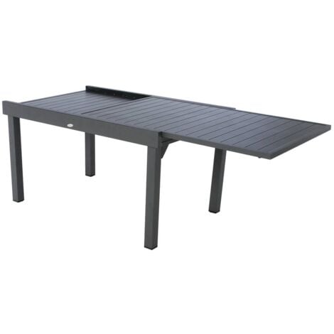 Ausziehbarer Gartentisch Piazza in Graphitgrau - 10 Plätze - Hespéride