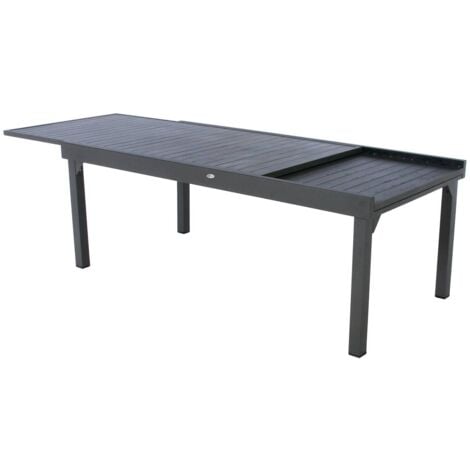 Ausziehbarer Gartentisch Piazza in Graphitgrau - 12 Plätze - Hespéride