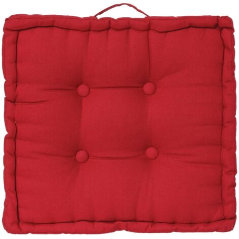 Rotes Bodenkissen 40 × 40 cm