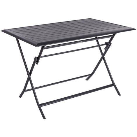 Rechteckiger klappbarer Gartentisch Azua in Graphitgrau - 4 Plätze