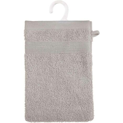 2er-Set Waschhandschuhe - Baumwolle 450 g/m² - maulwurfsgrau 15 × 21 cm - Atmosphera créateur d'intérieur