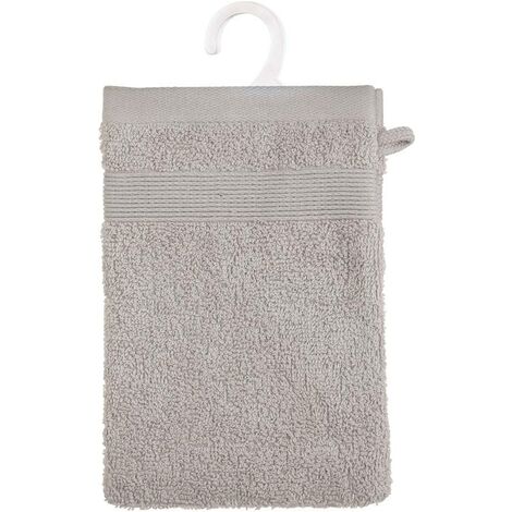 2er-Set Waschhandschuhe - Baumwolle 450 g/m² - maulwurfsgrau 15 × 21 cm - Atmosphera créateur d'intérieur