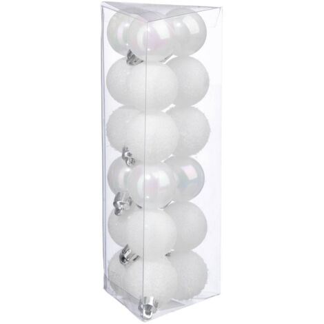 Set mit 18 Kugeln D.3cm weiß - Atmosphera créateur d'intérieur