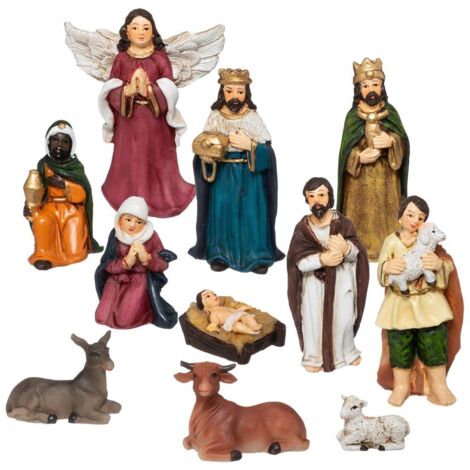 Figuren zur Weihnachtskrippe, 11 St.