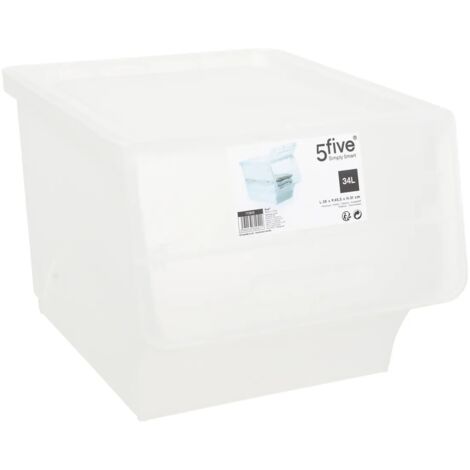 Durchsichtige plastikbox mit frontöffnung 34l  - 5five