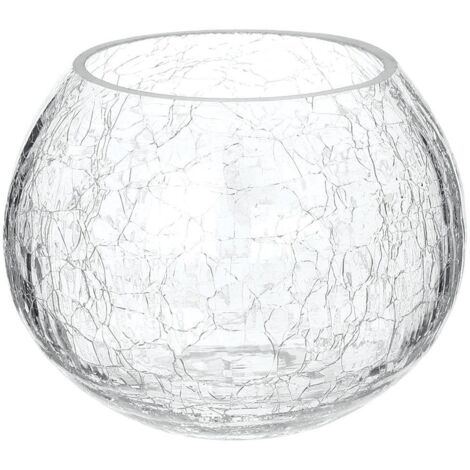 Teelicht - Krakelierglas - H10 cm