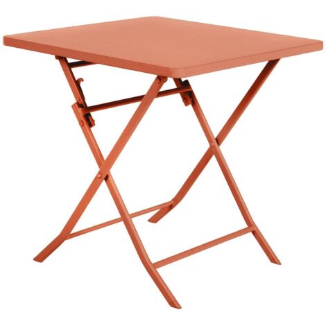 Quadratischer Klappbarer Gartentisch Greensboro Bernstein - 2 Sitze