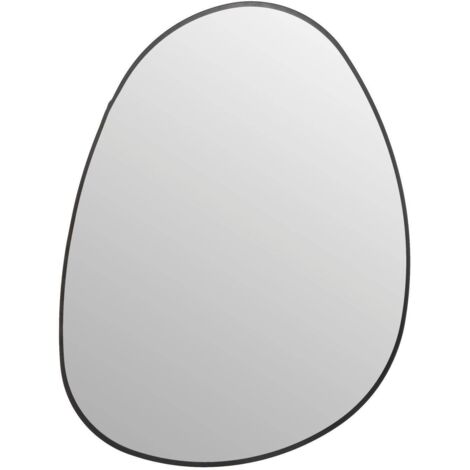 Atmosphera – Wandspiegel Rosalia Metall – tropfenförmig – schwarz – 55x75 cm – für beengte Räume – modernes Design – Glasdicke 3 mm (1/3)