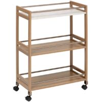 Servierwagen 3 ebenen come b30cm holz und marmoreffekt - 5five