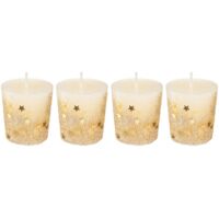 Set aus 4 Votivkerzen 48 gr Gold - Feeric lights & christmas