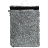 Atmosphera Waschlappen-Set Joia (2er Pack) – Aus Baumwolle 550 G/m², Dunkelgrau, 15x21 Cm