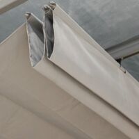 Hesperide - Pergola-Gewebe Belize Schiefer 2.95x2.92m für Pergola Belize 6x3,5m