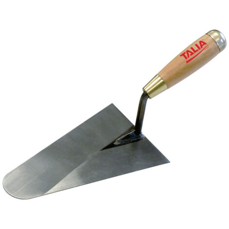 Truelle Lisseuse Bout Rond Soudée 20cm Manche Bois - Taliaplast - 430802 (1/2)