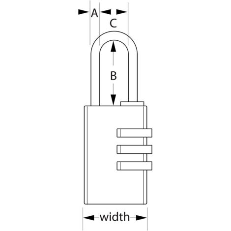 Cadenas à Combinaison Master Lock - Aluminium 20mm, Anse 21mm - Neuf