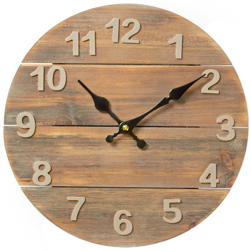 Reloj de pared de madera ø30cm (Nedis CLWA002WD30)