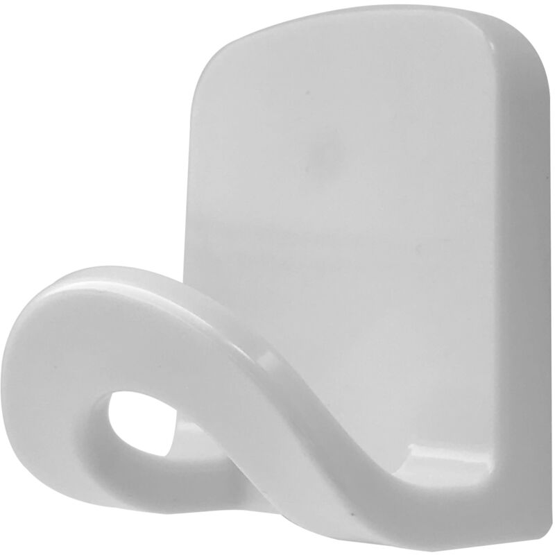 BRINOX B50030B PERCHA BAÑO PLASTICO ADHESIVA BLANCO 45*40 MM 2 UN