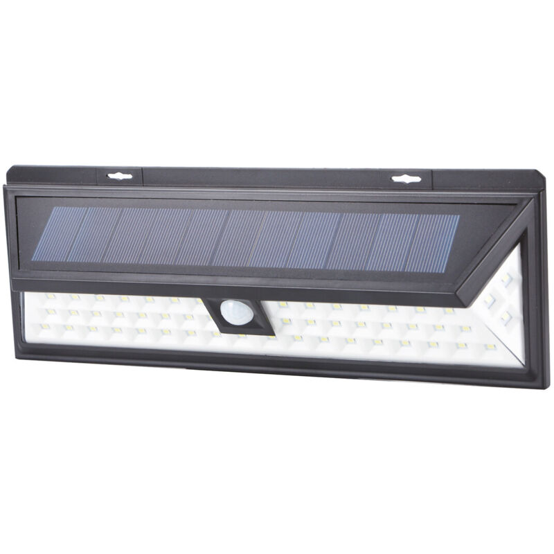 APLIQUE LED REDONDO CON PLACA SOLAR 6W 400LM 3K WARM LIGHT IP44 NEGRO