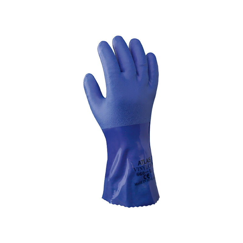 GUANTE PVC SHOWA 660 T-08 AZUL